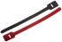 RS PRO Cable Tie, Hook and Loop, 225mm x 25 mm, Red Nylon