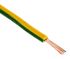 RS PRO Green/Yellow 1.5 mm² Tri-rated Cable, 30/0.25 mm Nominal, 100m