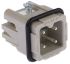 HARTING 电源连接器插件 连接器插件, Han A 系列, 3触点, 额定电流 10A, 3P+E极 公插, 额定600 V