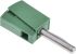 Wago Green Male Banana Plug, 4 mm Connector, Cage Clamp Termination, 20A, 42V, Nickel Plating