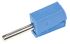 Wago Blue Male Banana Plug, 4 mm Connector, Cage Clamp Termination, 20A, 42V, Nickel Plating