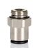 Legris LF3000 Series Straight Threaded Adaptor, G 1/4 Male to Push In 8 mm, Threaded-to-Tube Connection Style