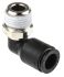 Legris LF3000 Series Elbow Threaded Adaptor, R 1/4 Male to Push In 8 mm, Threaded-to-Tube Connection Style