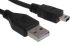 RS PRO Male USB A to Male Mini USB B Cable, USB 2.0, 500mm