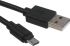 RS PRO Male USB A to Male Micro USB B Cable, USB 2.0, 1m