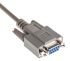 RS PRO Male 9 Pin D-sub to Female 9 Pin D-sub Serial Cable, 2m PVC