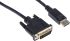 RS PRO Male DisplayPort to Male DVI-D Dual Link Cable, 1080p, 3m