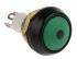ITW Switches 59 Series Illuminated Momentary Miniature Push Button Switch, Panel Mount, SPST, 13.65mm Cutout, Green