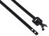 RS PRO Cable Tie, Releasable, 230mm x 5 mm, Black Polyester Coated Stainless Steel, Pk-100