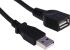 Cable USB 2.0 StarTech.com, con A. USB A Macho, con B. USB A Hembra, long. 1.8m, color Negro