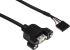 StarTech.com USB 2.0 Cable, Female 5 Pin IDC to Female USB A Panel Mount USB Cable, 0.3m