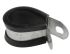 Abrazadera de cable RS PRO de Acero Chapado Negro, montaje: Tornillo, Ø cable máx. 16mm, 12.7 x 1.4mm