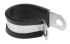 Abrazadera de cable RS PRO de Acero Chapado Negro, montaje: Tornillo, Ø cable máx. 20mm, 12.7 x 1.4mm