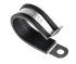 Abrazadera de cable RS PRO de Acero Chapado Negro, montaje: Tornillo, Ø cable máx. 25mm, 12.7 x 1.4mm