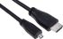 Pi Micro HDMI to HDMI 2mtr Black Cable