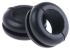 HellermannTyton Black PVC 8mm Cable Grommet for Maximum of 6mm Cable Dia.