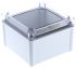 Fibox SOLID PC Series Grey Polycarbonate Enclosure, IP66, IP67, Transparent Lid, 188 x 188 x 130mm