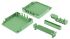 Caja para carril DIN Phoenix Contact serie UEGM-MSTB, de Poliamida de color Verde, 73.7 x 25 x 90.5mm