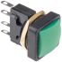 Interruptor de Botón Pulsador ITW Switches 49-59, color de botón Verde, SPDT, acción momentánea, 10 A a 250 V ac, 250V