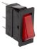 Kolébkový spínač osvětlený, barva ovladače: Červená Jednopólový jednopolohový (SPST) Zap-vyp 16 A