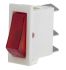 Arcolectric Tafelmontage Wippschalter Rot beleuchtet, 1-poliger Ein/Ausschalter Ein-Aus, 16 A 12.2mm x 27.2mm