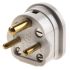 MK Electric Kabel Netzsteckverbinder Weiß, 2P+E Britisch / 0 USB-Buchsen / 2A, für UK