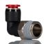 Norgren Pneufit C Series Swivel Elbow, R 3/8 to Push In 8 mm, Threaded-to-Tube Connection Style