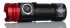 RS PRO LED Torch Black, Red - Rechargeable 600 lm, 74 mm