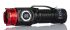 RS PRO LED Torch Black, Red - Rechargeable 1500 lm, 105 mm