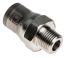 Legris LF3800 Series Straight Threaded Adaptor, R 1/8 Male to Push In 8 mm, Threaded-to-Tube Connection Style