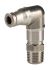 Legris LF3800 Series Elbow Threaded Adaptor, R 1/8 Male to Push In 4 mm, Threaded-to-Tube Connection Style