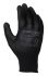 Liscombe Contact Touch Black Nylon Cut Resistant Work Gloves, Size 9, Polyurethane Coating