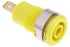 Staubli Yellow Female Banana Socket, 4 mm Connector, Tab Termination, 24A, 1000V, Gold Plating