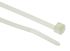 HellermannTyton Cable Tie, Inside Serrated, 150mm x 3.5 mm, Natural Polyamide 6.6 (PA66), Pk-100