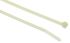 HellermannTyton Cable Tie, Inside Serrated, 290mm x 3.5 mm, Natural Polyamide 6.6 (PA66), Pk-100