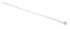 HellermannTyton Cable Tie, Inside Serrated, 210mm x 4.7 mm, Natural Polyamide 6.6 (PA66), Pk-100