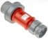 MENNEKES, PowerTOP IP67 Red Cable Mount 4P Industrial Power Plug, Rated At 32.0A, 400 V