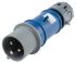 MENNEKES, PowerTOP IP44 Blue Cable Mount 3P Industrial Power Plug, Rated At 32A, 230 V