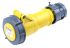 MENNEKES, PowerTOP IP67 Yellow Cable Mount 3P Industrial Power Socket, Rated At 16A, 110 V