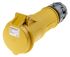 MENNEKES, PowerTOP IP44 Yellow Cable Mount 3P Industrial Power Socket, Rated At 32A, 110 V