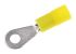 RS PRO Insulated Ring Terminal, M2 Stud Size, 0.2mm² to 0.5mm² Wire Size, Yellow