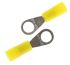 RS PRO Insulated Ring Terminal, M3 Stud Size, 0.2mm² to 0.5mm² Wire Size, Yellow