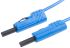 Cable de prueba con conector de 4 mm  Hirschmann de color Azul, Macho-Macho, 60V dc, 16A, 2m