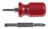 RS PRO Phillips, Slotted Stubby Screwdriver, 1/4 in, 3/16 in, PH1, PH2 Tip, 50 mm Blade, 75 mm Overall