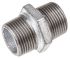 Georg Fischer Galvanised Malleable Iron Fitting Hexagon Nipple, Male BSPT 1in to Male BSPT 1in