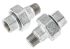 Georg Fischer Galvanised Malleable Iron Fitting Taper Seat Union, Male BSPT 1/2in to Female BSPP 1/2in