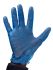 RS PRO Blue Powdered Vinyl Disposable Gloves, Size Medium