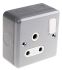 MK Electric Grey 1 Gang Plug Socket, 2 Poles, 15A, Indoor Use