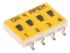 APEM DIP-Schalter Gleiter 4-stellig, 1-poliger Ein/Ausschalter, Kontakte vergoldet 100 mA @ 24 V dc, bis +100°C