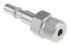 Staubli Stainless Steel Male Pneumatic Quick Connect Coupling, G 3/8 Male Threaded
